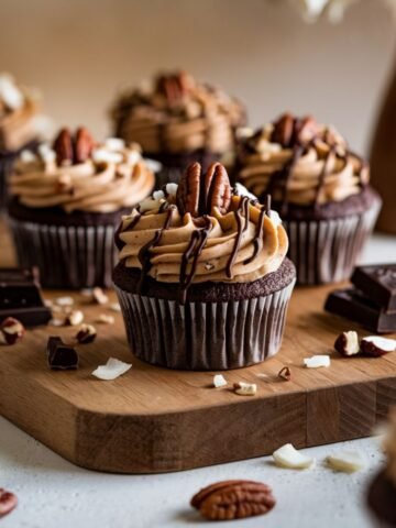 German Chocolate Cupcakes