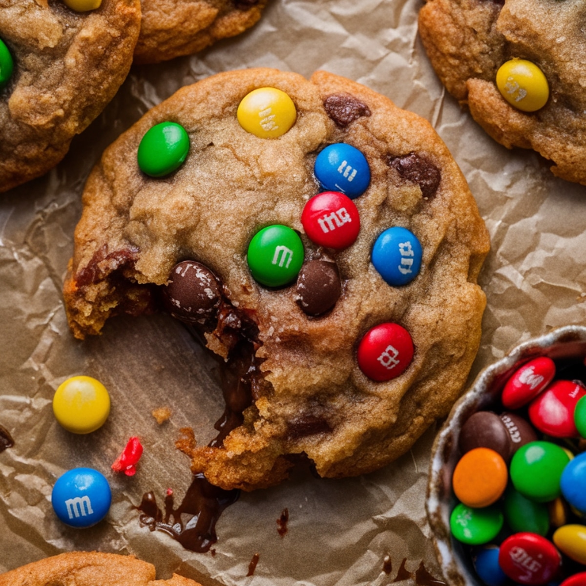 Monster Cookies Recipe – A soft and chewy cookie bursting with colorful M&Ms and melted chocolate chips, fresh from the oven. The perfect sweet treat for chocolate lovers!