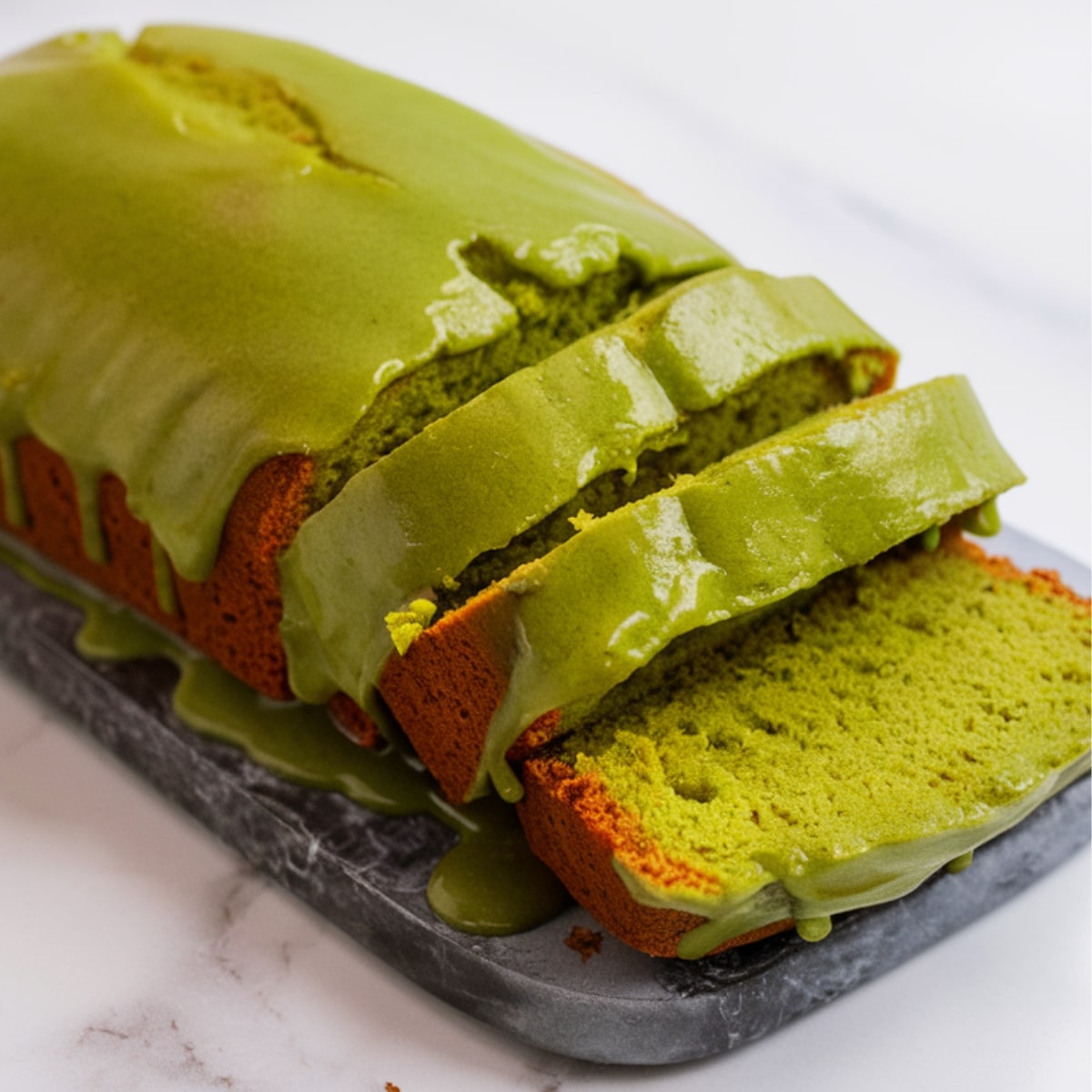 Vegan Matcha Cake Recipe – A light and fluffy green tea loaf cake with a rich matcha flavor, draped in a silky smooth matcha glaze. This plant-based delight is perfectly moist, vibrant in color, and ideal for tea lovers seeking a naturally sweet and earthy dessert.