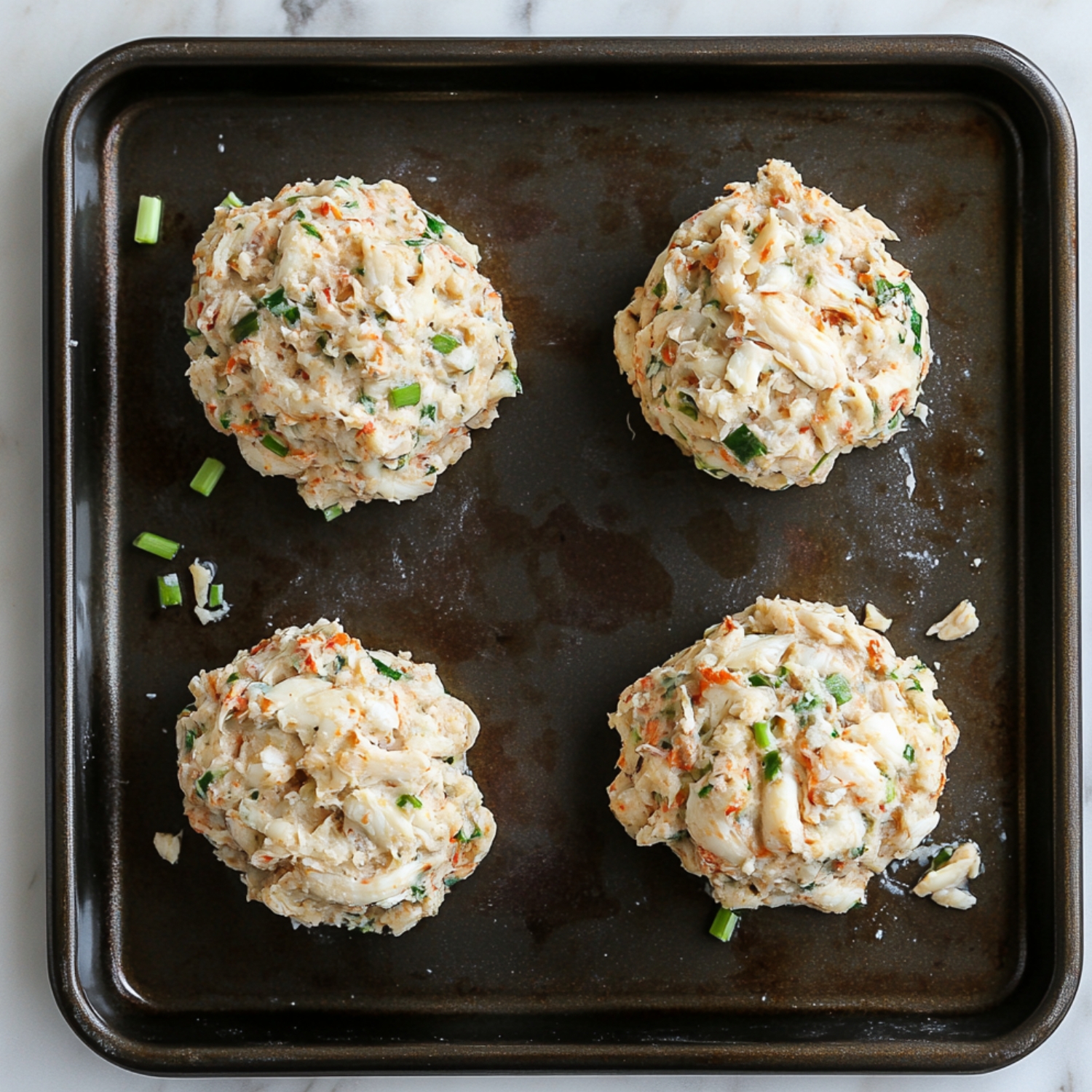 Form crab mixture into 4 patties.