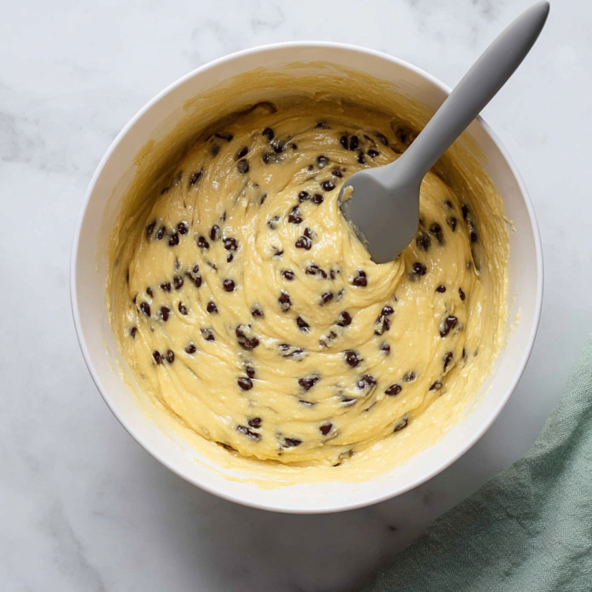 Chocolate Chip Bundt Cake Recipe | Easy & Moist 11 Gently fold in the mini chocolate chips with a spatula, making sure they're evenly distributed throughout the batter.