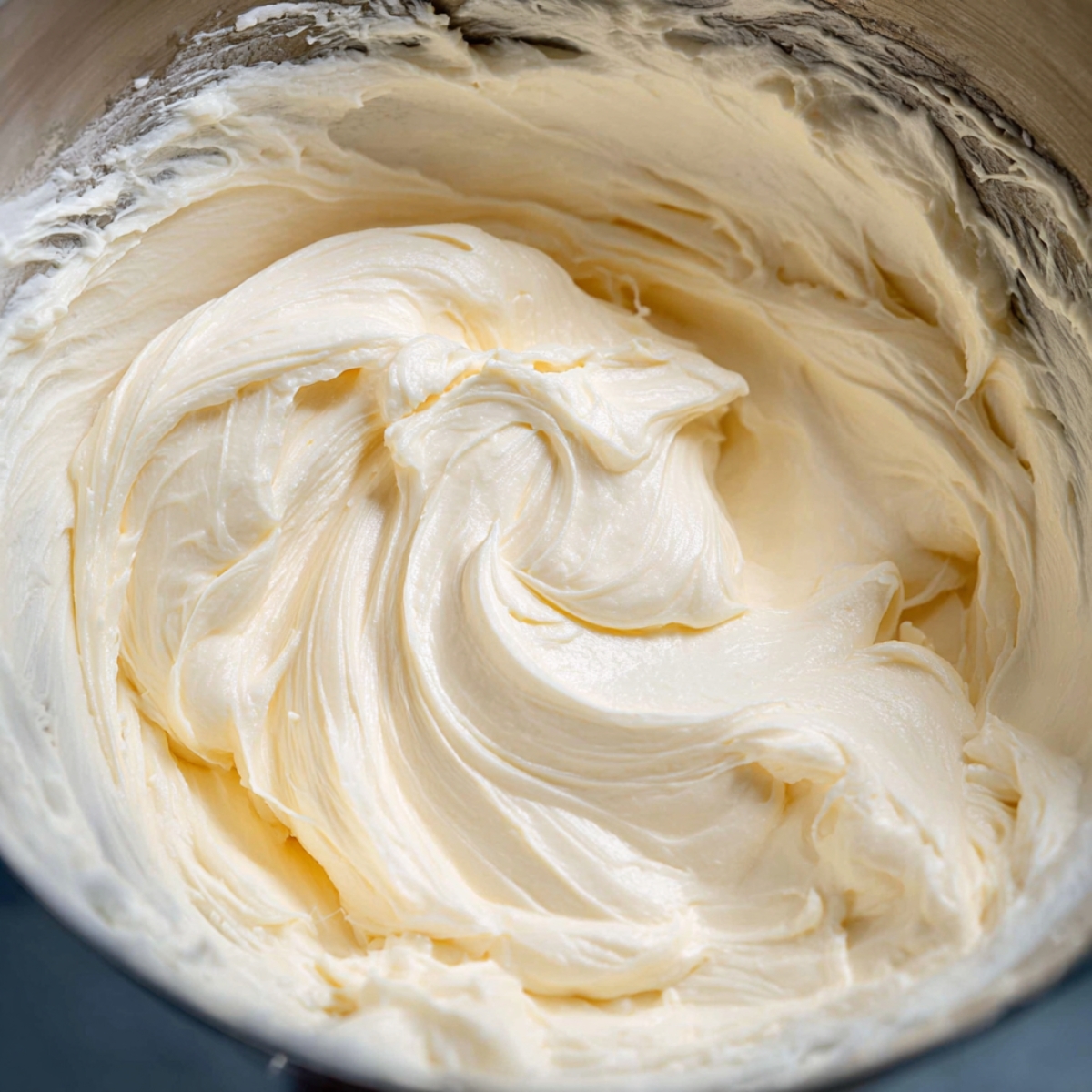 Turn the mixer to low and slowly add the sifted powdered sugar. Once it's all incorporated, increase the speed to medium-high and beat until fluffy and smooth with no lumps, about 2 to 3 minutes.