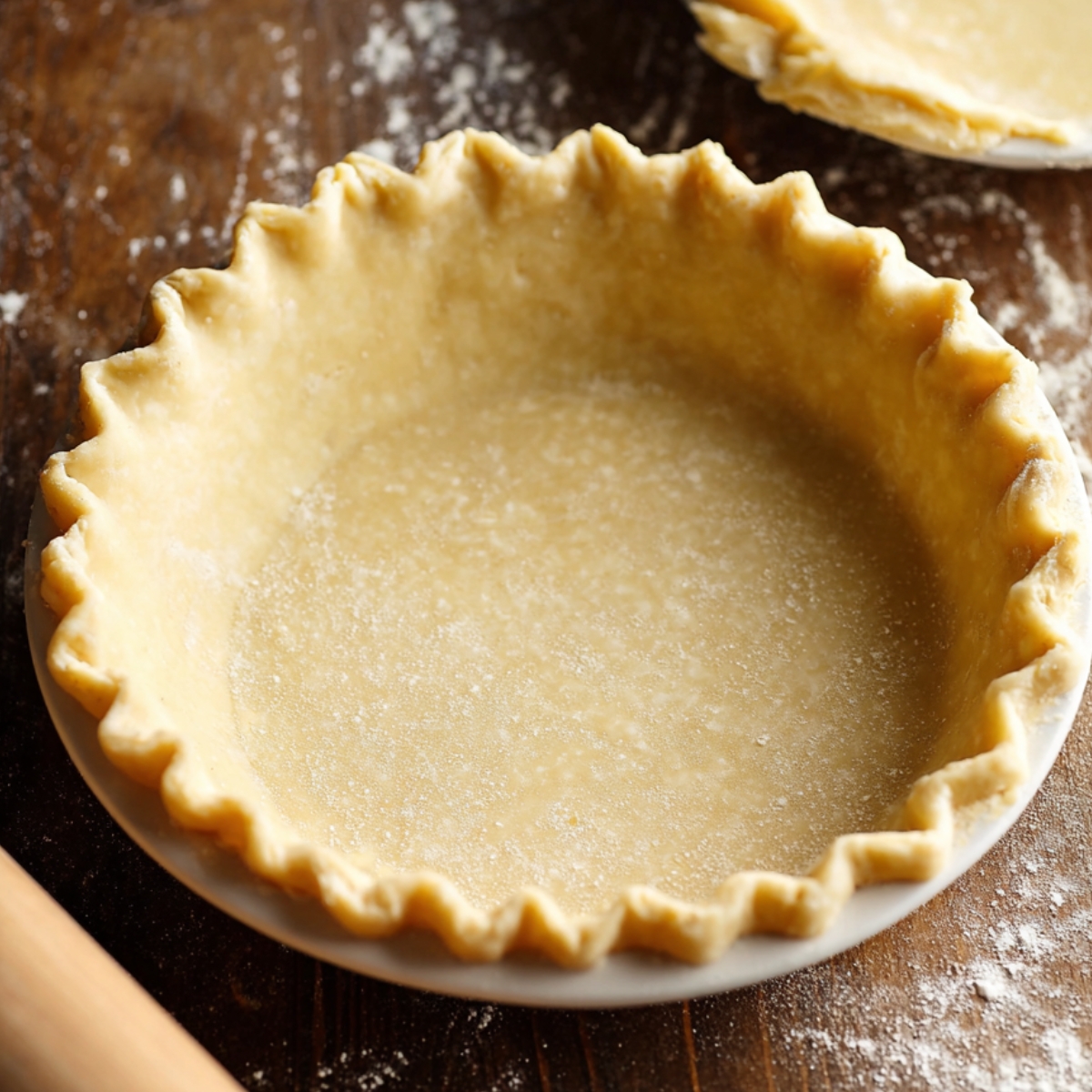 Best Cranberry Custard Pie Recipe | Holiday Dessert Guide 10 A raw, unbaked pie crust with fluted edges, ready to be filled and baked.