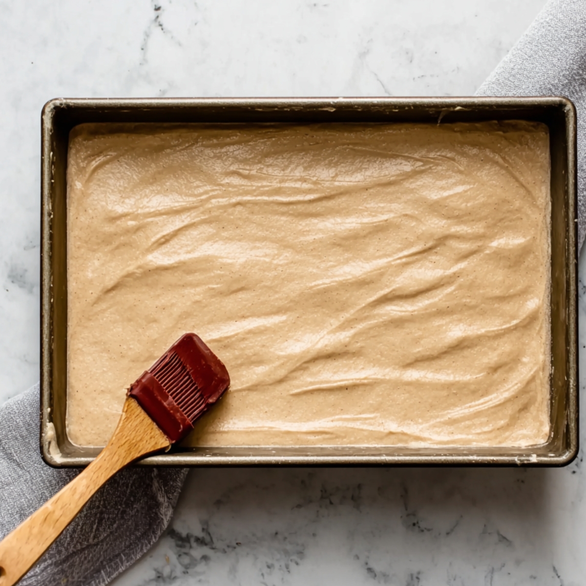 Easy Bûche De Noël Recipe | Christmas Yule Log Cake 10 Spread the batter evenly into your prepared pan, getting it into all the corners.