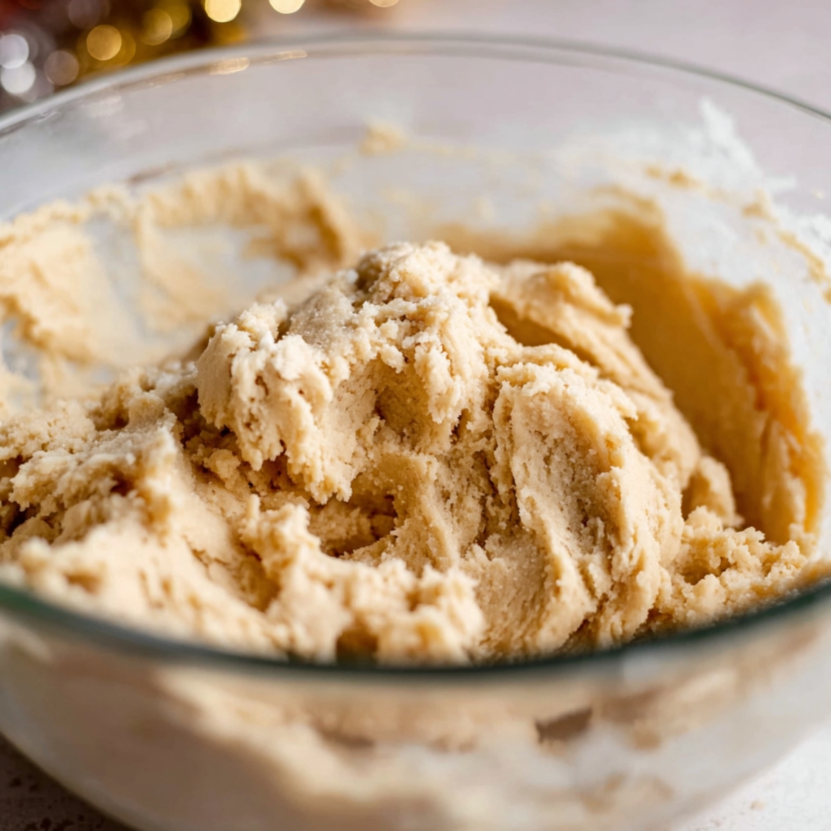 Sugar Cookie Cheesecake 10 Cream the butter and sugar together until it's pale and fluffy, about two minutes. Add the milk and vanilla, then fold in the flour and salt until you've got a thick, sticky dough.