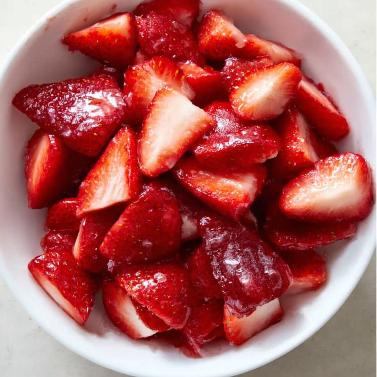 In a mixing bowl, toss the sliced strawberries with sugar and cornstarch until evenly coated. Let the mixture sit at room temperature for about 15 minutes so the berries start to release their juices.