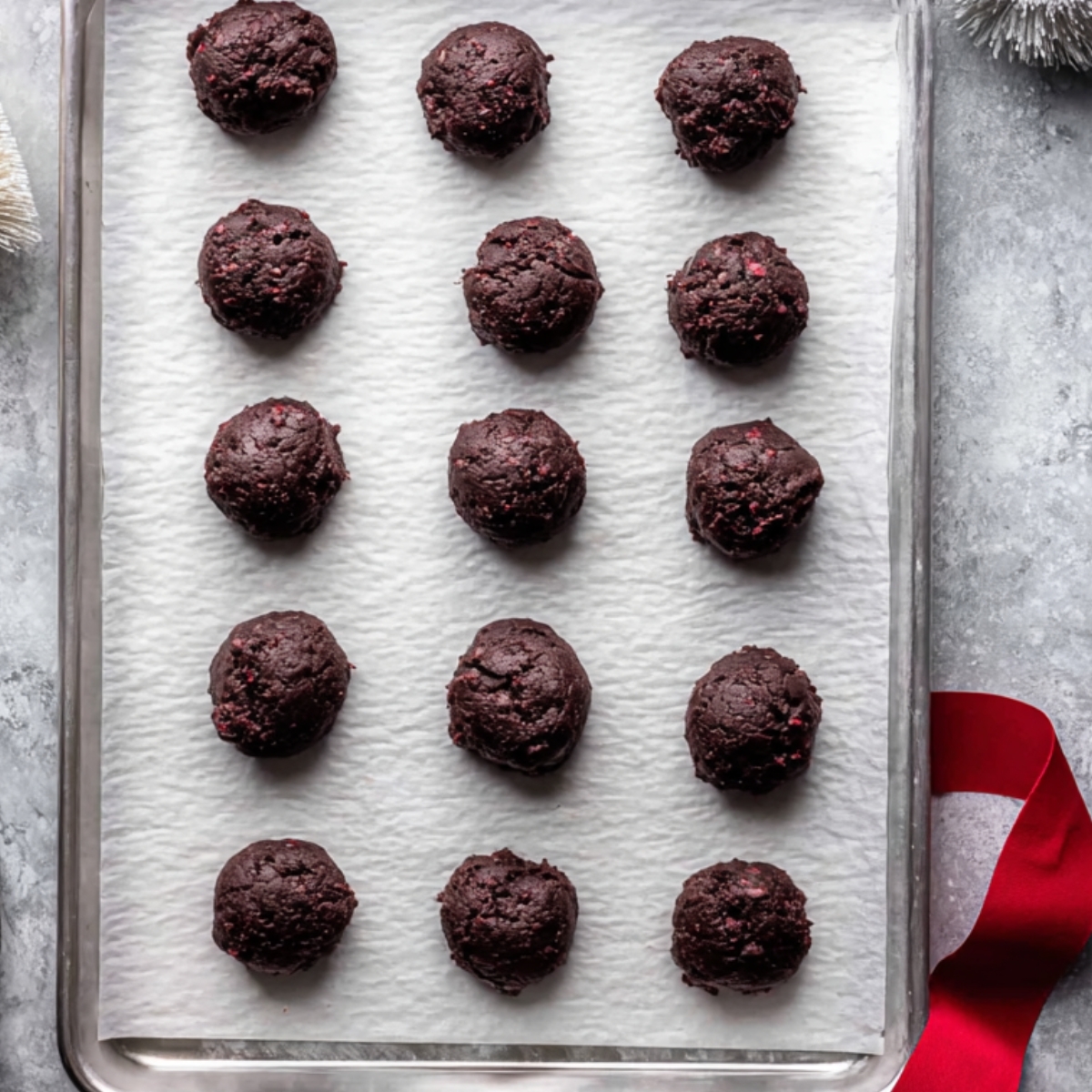 Use a cookie scoop or a spoon to divide the dough into 18 balls. Place them on your prepared baking sheets about 2 inches apart. They'll spread a bit as they bake, so give them room to breathe.