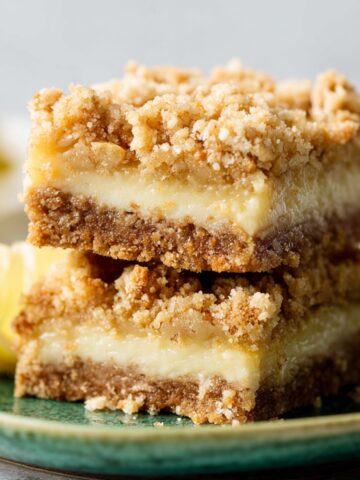 Oatmeal Lemon Crumble Bars Recipe 15 Close-up of layered Oatmeal Lemon Crumble Bars Recipe with buttery crust, lemon filling, and crunchy oat topping