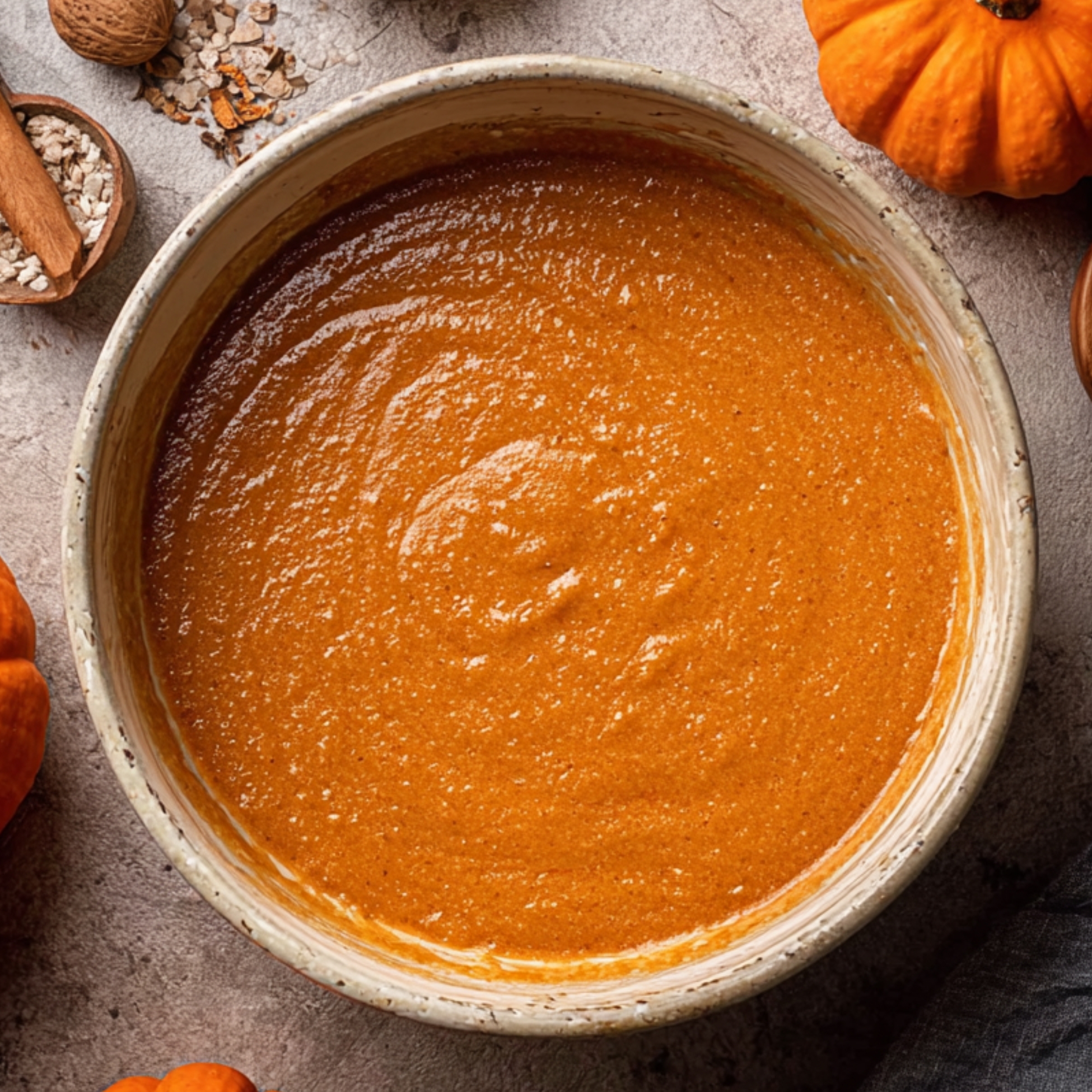 Easy Chocolate Pumpkin Cupcakes Recipe 10 Pumpkin cupcake batter mixed and ready to bake.